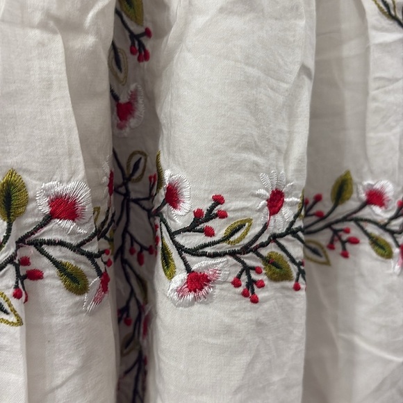 Samant Chauhan - Anthropologie - Floral Embroidered mini Dress - White- large - Picture 3 of 9